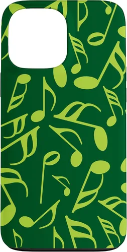 Vista 22 de Funda para iPhone 11 Pro Max con notas musicales verdes