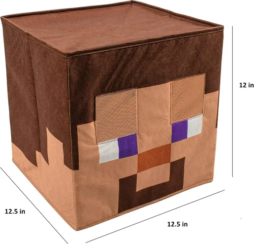 Vista 4 de Minecraft Block Head Costume Headpiece, Official Minecraft Costume Accessories, Single Size Costume Mask
