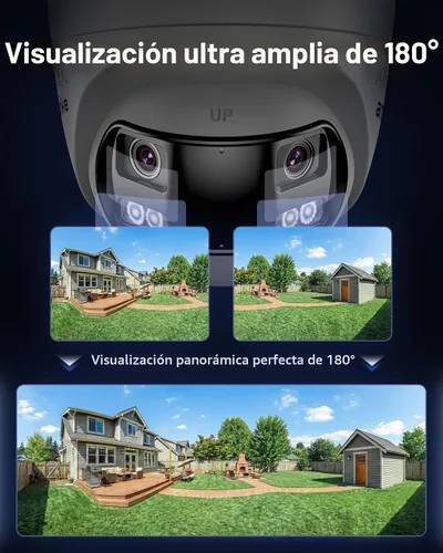 Vista 3 de ANNKE Sistema de cámara de seguridad PoE 4K con doble lente, gran angular de 180°, disco duro de 2 TB 8 Channel 12MP H.265+ NVR, 4pcs 8MP Wired