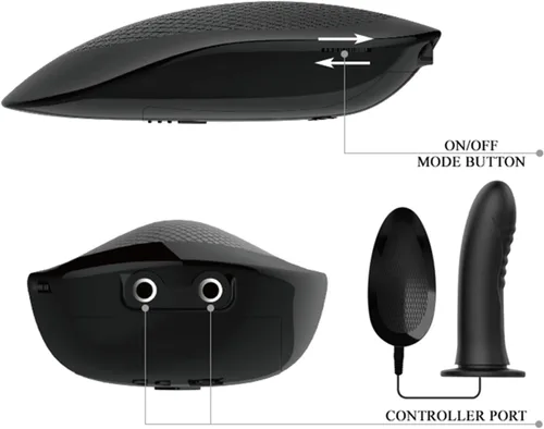Vista 5 de Arnés sexual con correa, consolador vibrador de silicona para hombres y adultos, juguete sexual con control remoto con cable (no para mujeres)