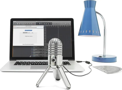 Vista 5 de Micrófono de condensador USB Samson Meteor para podcasting, grabación de podcast, escritorio