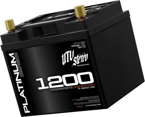 Vista 3 de UTV Stereo Can Am X3 Kit de Batería Grande con UTVS1200 UTV Stereo Serie Platino Batería AGM para Can-Am Maverick X3
