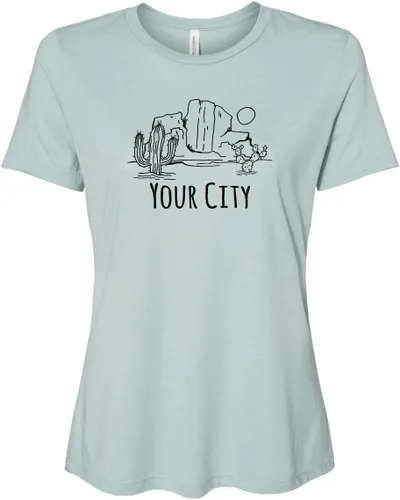 Vista 33 de Cute Women's Screen Printed Crew Neck Tee, Shirts With Sayings, Dusty Blue or Olive