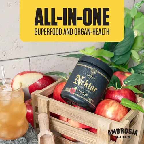 Vista 8 de Ambrosia Superfood Polvo de apoyo para órganos y ciclos Soporte hepático y renal con cardo mariano, arroz de levadura roja y CoQ10 13