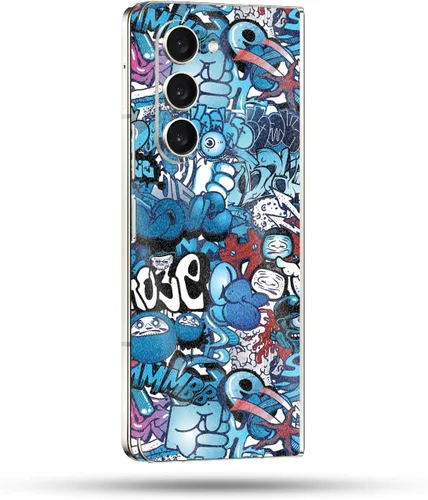 Vista 87 de MightySkins Skin compatible con Samsung Galaxy Z Fold 5 - Puppy Fall Funda protectora de vinilo duradera y única Fácil de aplicar, quitar