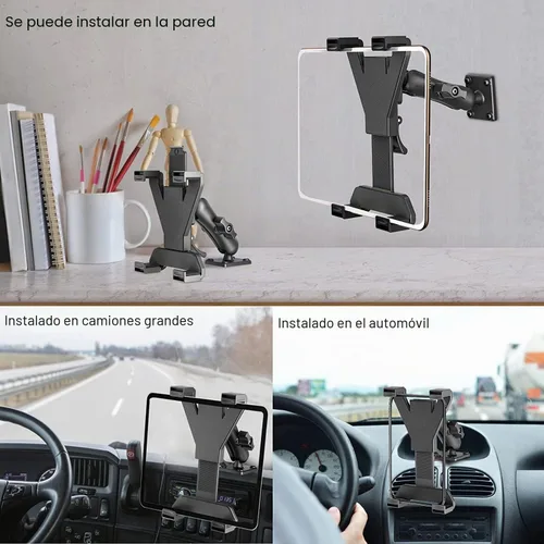 Vista 2 de OHLPRO Soporte para tablet con base de taladro resistente, para tablero de instrumentos de 7 a 11.5 pulgadas, iPad/iPad Mini Samsung Galaxy