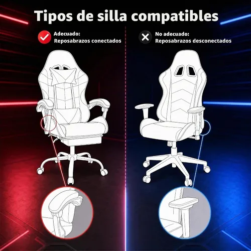 Vista 5 de Deisy Dee Sin silla, solo fundas para sillas de juegos, fundas elásticas de poliéster para silla reclinable de juegos de carreras (negro)