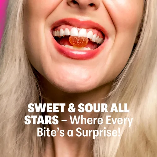 Vista 4 de Shameless Snacks Sweet & Sour All-Stars, paquete de variedad de caramelos de gomitas ácidos, saludable, vegano, sin gluten, bajo en azúcar