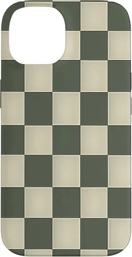Vista 4 de Funda para iPhone 11 Pro Max con patrón de tablero de ajedrez verde salvia