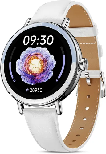 Vista 10 de Relojes inteligentes para mujer, 1.27 pulgadas, HD, redondos, rastreadores de actividad física para mujer, con monitor de frecuencia cardíaca, SpO2