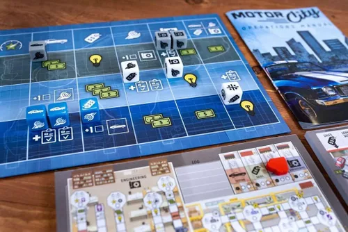 Vista 6 de Motor City, un juego de mesa estratégico y escritura sobre la construcción de automóviles en Detroit - 25th Century