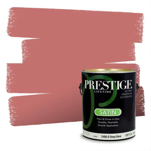 Vista 441 de Prestige Paints Pintura exterior e imprimación en uno, 1 galón, plano, coincidencia comparable de Valspar* Amber Rose*