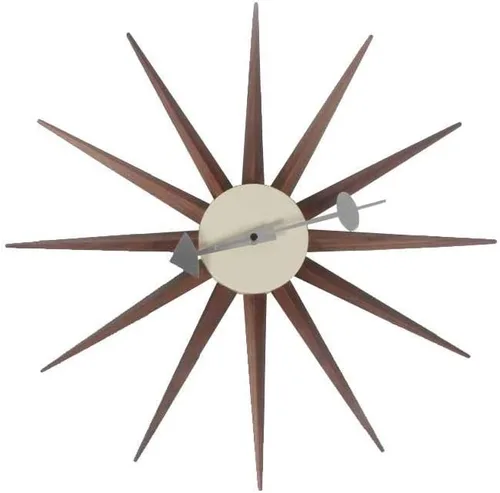 Vista 13 de SHISEDECO Reloj asterisco moderno en negro, sin tictac, diseño retro de mediados de siglo, reloj de cuarzo de pared silencioso decorativo