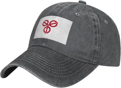 Vista 3 de Flag of Soka Saitama Denim Cloth Daddy Hat Baseball Cap Adjustable Black Hat