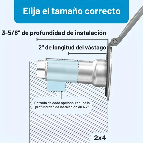 Vista 3 de Aquor House Hydrant V1+ - Grifo para exteriores antiheladas, válvula antisifón con conexión rápida, boquilla de manguera empotrada a prueba