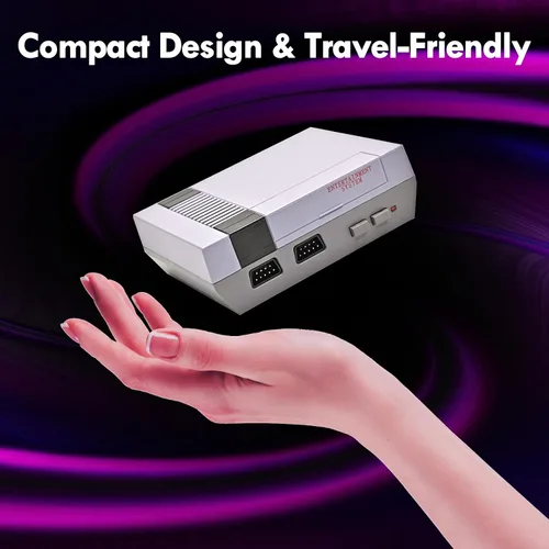 Vista 5 de 2025 Retro Gaming Console with NES Classic Games 621,HDMI Plug & Play Mini System with 2 Wired Controllers, Vintage Entertainment Gift for