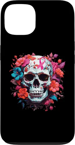 Vista 7 de Breast Cancer Skull Shirt For Women Sugar Skull Pink Ribbon Case for iPhone 16