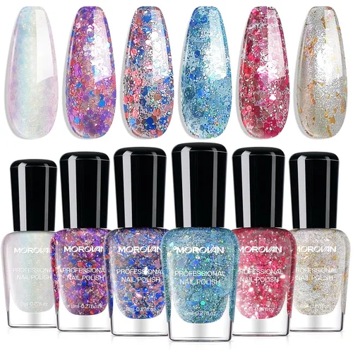 Vista 14 de Morovan Juego de Esmaltes de Uñas Marrones: Kit de Esmalte de Uñas Nude Chocolate Oscuro de Invierno Secado Rápido al Aire Regular Paquete