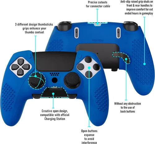 Vista 56 de PlayVital 3D Studded Edition Anti-Slip Silicone Cover Case for ps5 Edge Controller, Soft Rubber Protector Skin for ps5 Edge Wireless Controller with