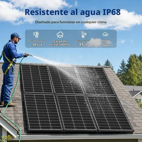 Vista 8 de 200 Watt Solar Panels N-Type 18BB Solar Panel 25.6% High-Efficiency Transparente