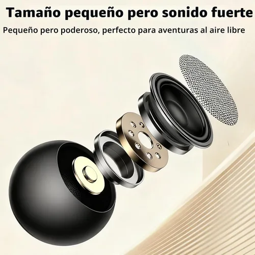 Vista 2 de Altavoz Bluetooth portátil mini, pequeño altavoz inalámbrico Bluetooth 5.3 con sonido estéreo, graves profundos, emparejamiento TWS, impermeable