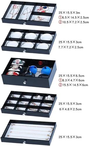 Vista 9 de UXZDX CUJUX Jewelry Box, Girls Jewelry Organizer, Lockable Mirrored Storage Case, Gift Idea