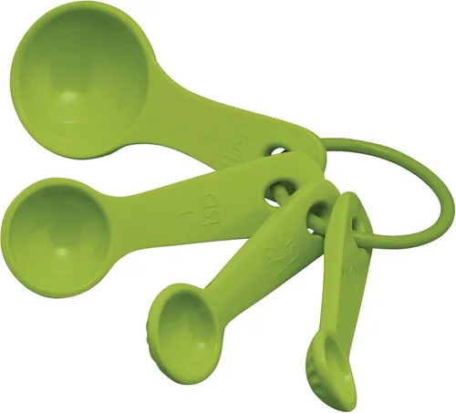 Vista 7 de UP Juego de 4 cucharas medidoras de melamina estilo latte, herramientas profesionales de anidación para hornear y cocinar para ingredientes líquidos