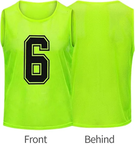 Vista 2 de Camiseta de baloncesto,Pinnies Adulto,Chalecos Scrimmage para niños Equipo de entrenamiento de fútbol Lightweigth Soccer Activity Pennies Training