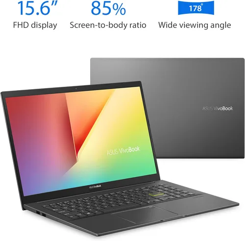 Vista 2 de ASUS VivoBook 15 S513 - Portátil delgado y ligero, pantalla FHD de 15.6 pulgadas, procesador AMD Ryzen 5 5500U, gráficos Radeon, 8 GB DDR4 RAM, 512