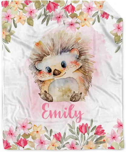 Vista 23 de Manta de bebé personalizada con ciervos florales, manta personalizada de ciervos con nombre para bebé, manta de recepción personalizada de ciervos