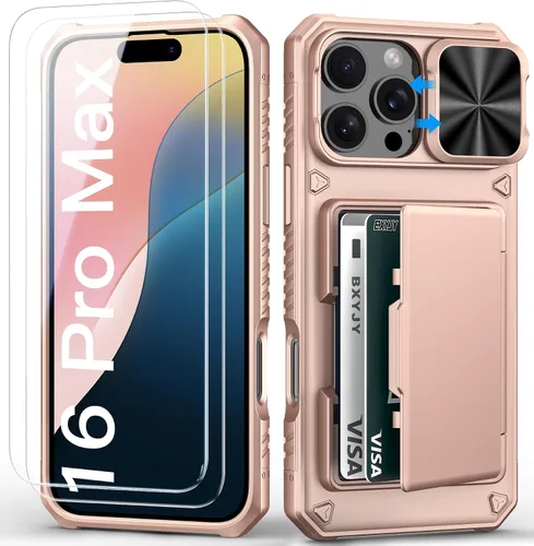 Vista 28 de BXYJY Funda tipo cartera para iPhone 15 Pro, tarjetero (4-5 tarjetas)