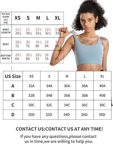 Vista 6 de RUNNING GIRL - Brasier deportivo con tirantes delgados para mujer brasier de yoga con soporte medio copas extraíbles y espalda cruzada