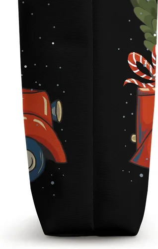 Vista 3 de Dogo Argentino Christmas Vintage Rojo Pickup Tote Bag