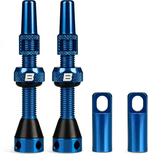 Vista 7 de BWSHLF Vástago de Válvula Sin Cámara Presta 40/44/55/60/65/70/80/100 mm, Kit de Vástago Presta de Aleación Super Ligera con Herramienta
