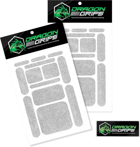 Vista 7 de Dragon Grips 13 piezas de cinta de agarre de goma rectangular, pegatinas de agarre gomosas para estuche de teléfono, mouse, pistola, herramientas