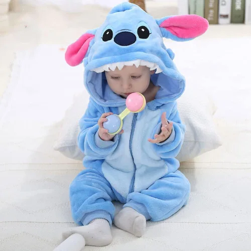 Vista 6 de Plustrong Baby Animal Costumes Unisex Toddler Onesie Halloween Dress Up Romper Baby Halloween Costumes
