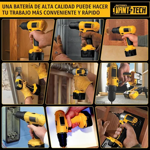 Vista 6 de VANTTECH Batería de repuesto Ni-MH de 9.6 V 4.8 Ah para Dewalt DW9062 DW9061 DE9036 DE9061 DE9062 DW926 DW955K DW902 DW050 herramientas eléctricas