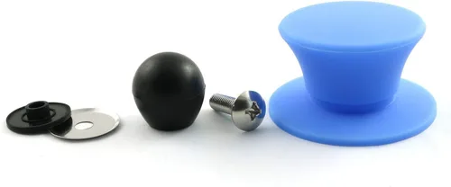 Vista 8 de Paquete de 2 pomos universales para tapa de olla, silicona anticalor de 2.2 pulgadas, repuesto de base de utensilios de cocina, mango circular