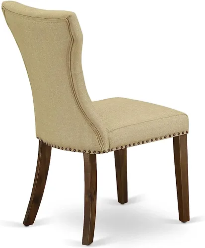 Vista 12 de East West Furniture DLGA3-AWA-03 - Juego de mesa de comedor de 3 piezas que contiene una mesa de cocina redonda con gotas y 2 sillas Parson, 42 x 42