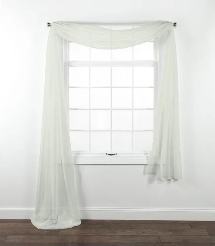 Vista 17 de Stylemaster Elegance Cenefa recta de gasa transparente, 60 x 14 pulgadas, color dorado