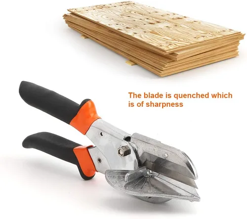 Vista 9 de Tijeras de inglete, mango antideslizante de 45 a 135 grados, herramienta de corte para madera suave, plástico, PVC, cortador de corte multiángulo