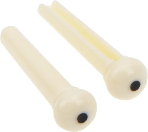 Vista 8 de 40 clavijas de plástico para guitarra acústica Yootones compatibles con piezas de repuesto de guitarra (blanco)