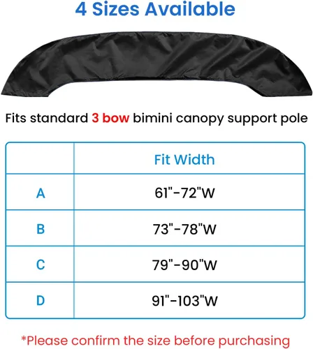 Vista 2 de Bimini - Cubierta superior para maletero de 3 arcos, toldo impermeable 600D, accesorios de organización para nieve, lluvia, polvo