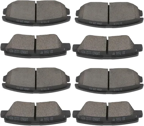 Vista 11 de Juego de pastillas de cerámica, D374 D621 D948 SCITOO 8 piezas de pastillas de freno delanteras y traseras para Honda Civic del Sol 1994-1997