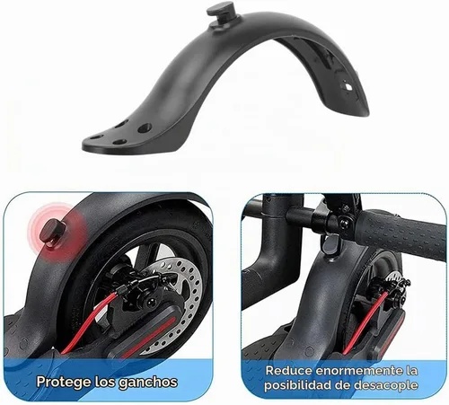 Vista 5 de Guardabarros eléctrico para scooter, 4 agujeros, protector de barro para scooter a prueba de salpicaduras, accesorios para guardabarros, soporte