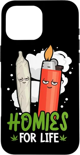 Vista 19 de Homies for Life Marijuana Weed Cannabis 420 - Carcasa para iPhone 17