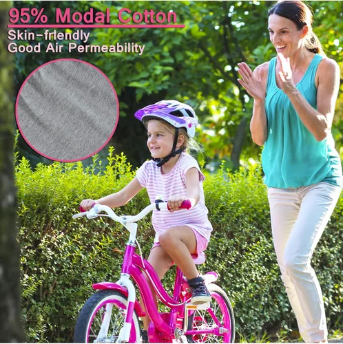 Vista 6 de Chloe B Pantalones cortos populares para niñas de algodón elástico paquete de 4 6-14