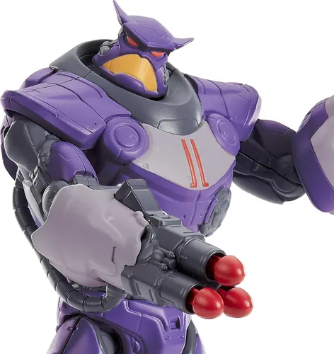 Vista 3 de Mattel Figura de acción Lightyear de Disney y Pixar, personaje de Zurg coleccionable con 13 articulaciones móviles y detalles auténticos, 10 pulgadas