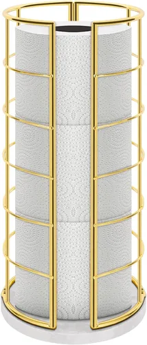 Vista 13 de NearMoon soporte organizador de papel higiénico, soporte independiente para 3 rollos de almacenamiento de tisú, accesorio de baño de metal, soporte