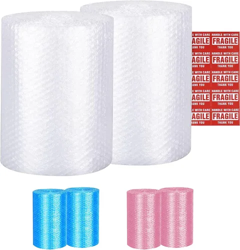 Vista 6 de Yens Rollos de amortiguación de burbujas, materiales de embalaje, burbuja de aire de 3/16 pulgadas, 72 pies, 12 pulgadas de ancho perforado cada 12